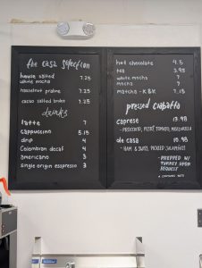Casa Flores Cafe pressed ciabatta menu, photo 1 - December 2025
