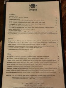 OneSpeed restaurant - October 2026