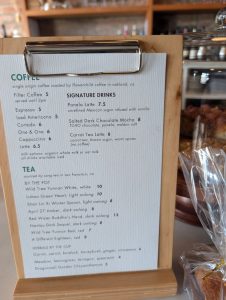Betty coffee & tea menu, photo 1 - January 2026