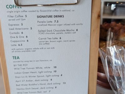 Betty coffee & tea menu, photo 1 - January 2026