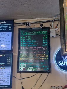 I Love Teriyaki Midtown extras & substitutions menu, photo 1 - December 2024