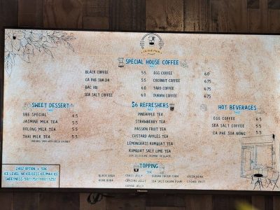 Ca Phe Phin drinks menu, photo 1 - September 2024