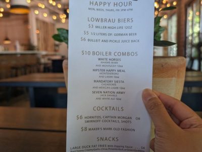 LowBrau happy hour menu, photo 1 - June 2024