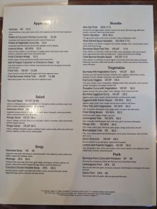 Chef Burma restaurant - June 2025