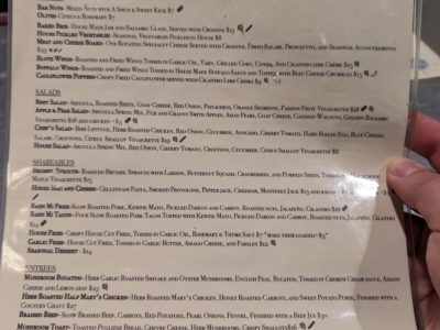The Green Room dinner menu, photo 1 - January 2024