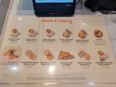 Philz Coffee warm & hearty menu, photo 1 - July 2026