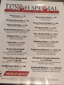 New Osaka Sushi restaurant - June 2025