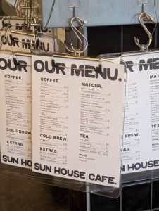 Sun House Cafe restaurant - September 2026