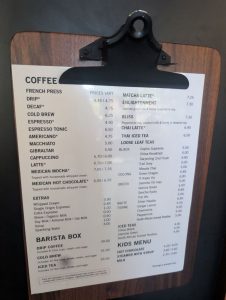 Temple Coffee coffee & tea menu, photo 1 - September 2026