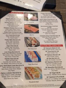 New Osaka Sushi dinner menu, photo 2 - June 2025