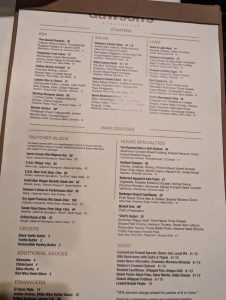 Dawson’s Steakhouse restaurant - January 2025