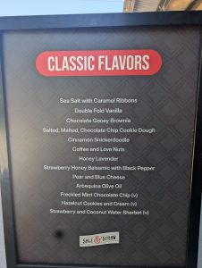 Salt & Straw classic flavors menu, photo 1 - June 2026