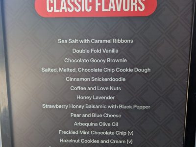 Salt & Straw classic flavors menu, photo 1 - June 2026
