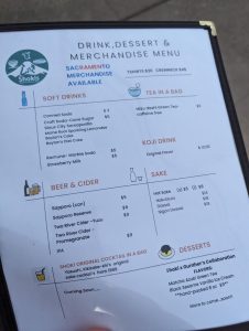 Shoki’s Ramen, Gyoza & Koji drinks & desserts menu, photo 1 - October 2023