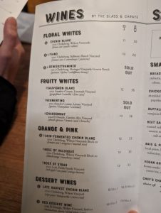 Revolution Winery & Kitchen restaurant - January 2024