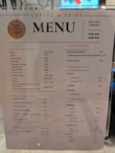 The Coco Cafe restaurant - October 2025