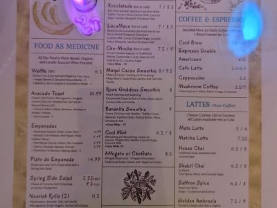 Café Xocolatl drinks menu, photo 1 - June 2023