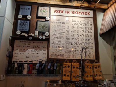 At Ease Brewing Company beer menu, photo 1 - September 2019