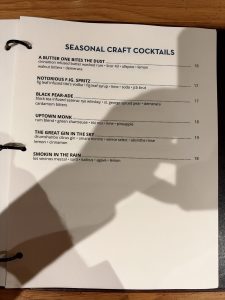 Grange Restaurant & Bar menu - October 2026