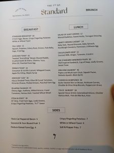 The 7th Street Standard brunch menu, photo 1 - January 2022