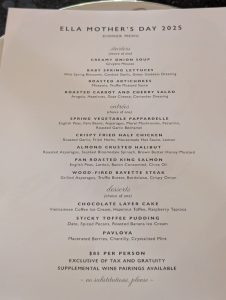 Ella Dining Room & Bar seasonal menu, photo 1 - June 2025