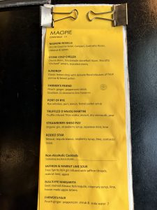 Magpie restaurant - October 2026