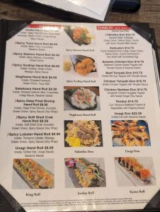 New Osaka Sushi dinner menu, photo 4 - June 2025