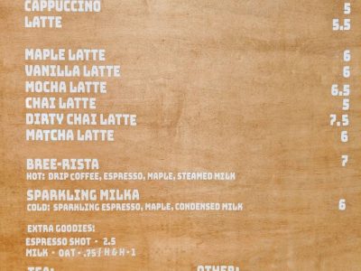 Milka Coffee Roasters drinks menu, photo 1 - May 2019