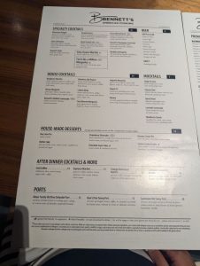 Bennett’s American Cooking dessert menu, photo 1 - July 2025